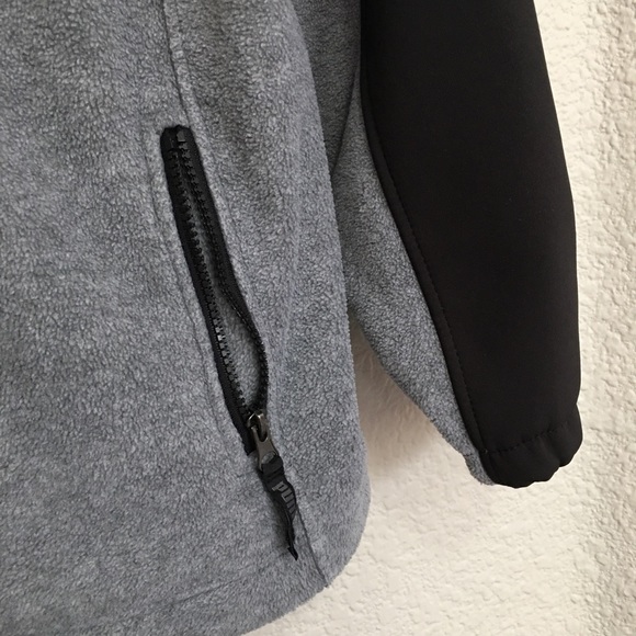 Puma Boy’s Fleece Zip Up Black Grey Jacket - Picture 3 of 8